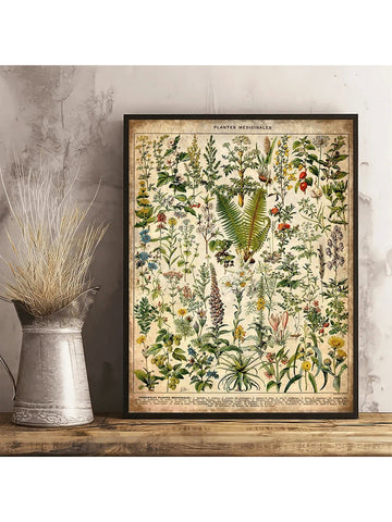 Bring a touch of vintage charm and botanical knowledge to your space with this Vintage Medicinal Herbs Canvas Poster. Carefully illustrated to showcase traditional medicinal plants, this educational wall art serves as both a decorative piece and a resourceful guide. Perfect for home libraries, offices, or wellness centers, it enriches your environment with historical insights into natural remedies while adding an elegant, timeless aesthetic. Crafted on durable canvas, it promises lasting beauty and clarity 