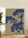 Vintage Mid-Century Botanical Shadow Plant Silhouette Canvas Poster 