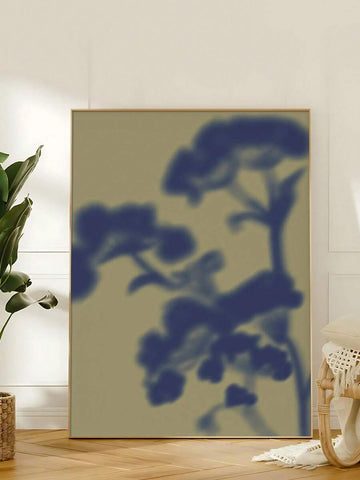 Vintage Mid-Century Botanical Shadow Plant Silhouette Canvas Poster 