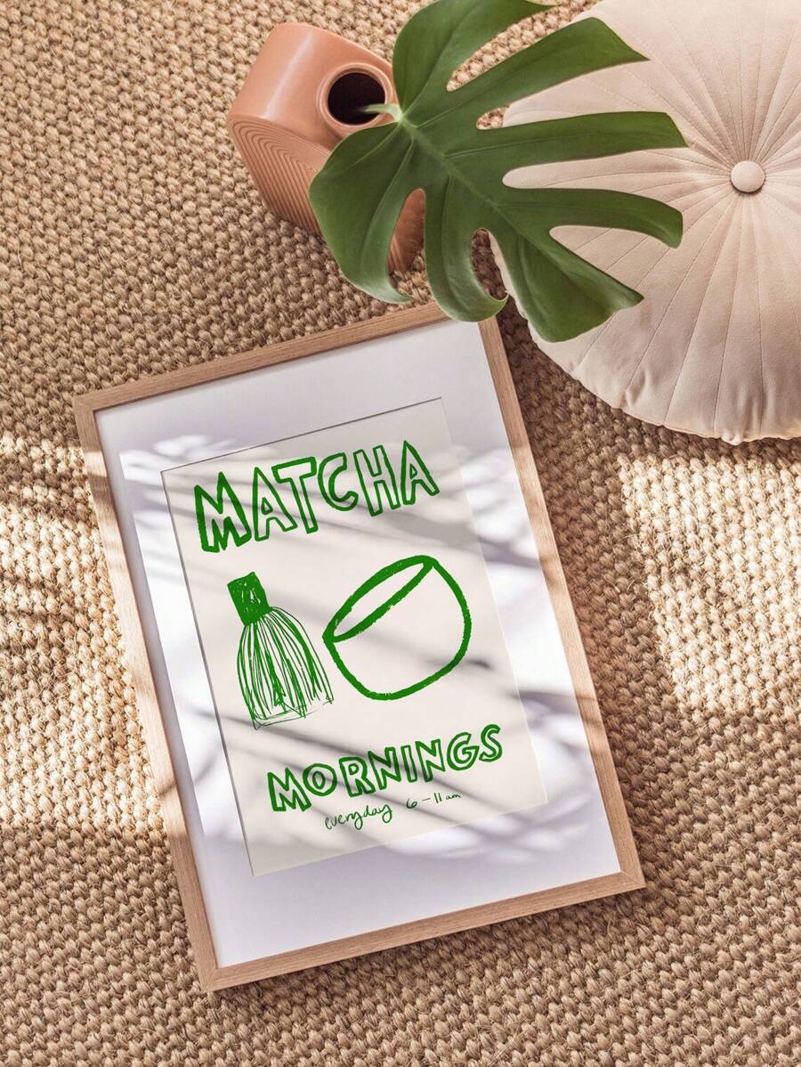 This vintage Mid-Century Modern art print captures the serene essence of matcha green tea culture, perfect for enhancing Japanese-inspired home or office spaces. Unframed for versatile display options, it reflects timeless design with a subtle nod to classic coffee shop aesthetics. Ideal for enthusiasts of minimalism and traditional Japanese decor seeking to add authenticity and calm to their environment.