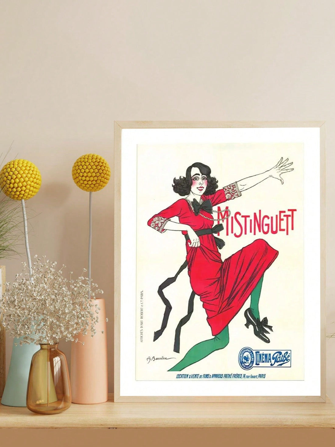 Add a touch of vintage elegance to your home decor with our Mistinguett La Revue De Paris poster. This chic and unique wall art captures the glamour of the famous Parisian cabaret and will surely elevate any room. Printed on high-quality paper, it is a timeless addition to your collection.