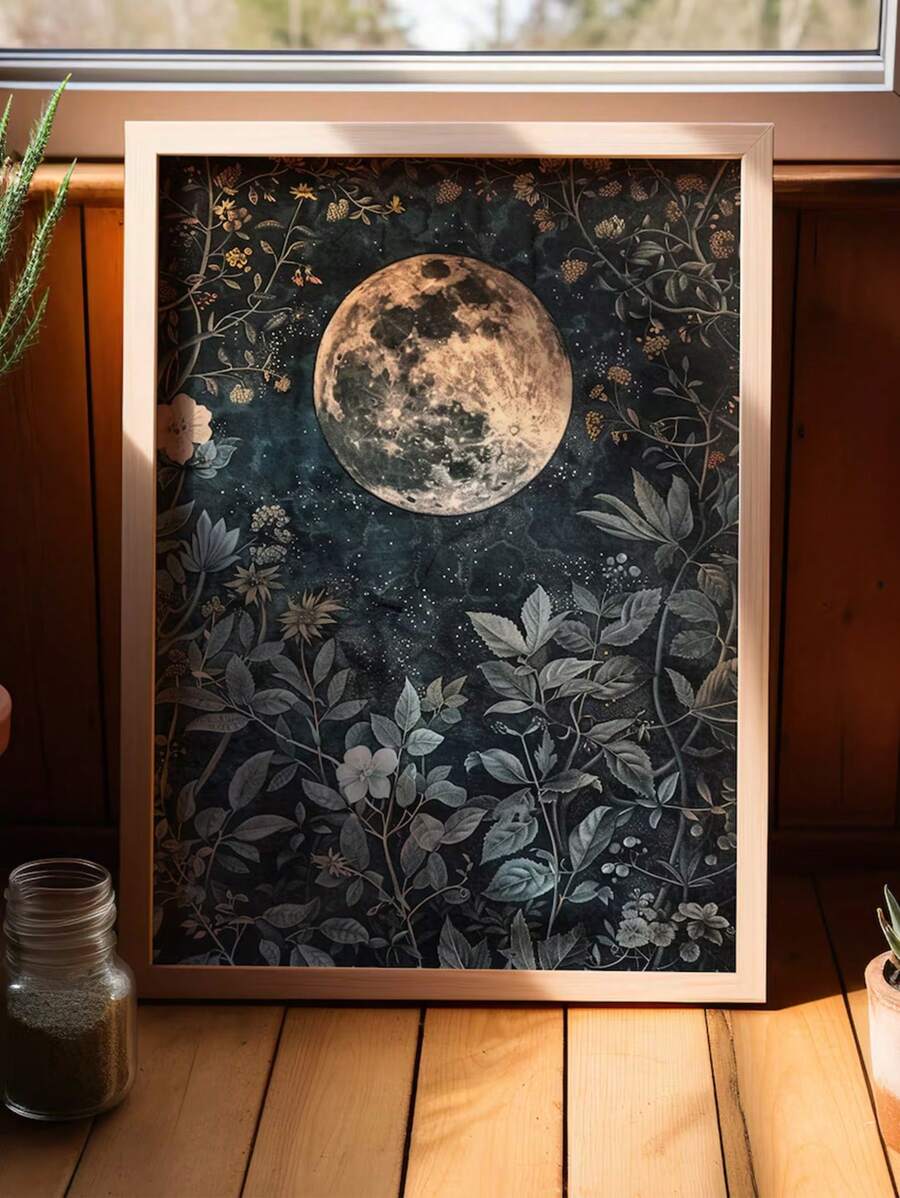 Add a timeless celestial touch to your classroom or office with this Vintage Moon Phases Canvas Wall Art. Featuring detailed lunar cycle illustrations on a textured canvas, this unframed piece serves both as an educational tool and sophisticated decor. Its classic design enhances any professional or academic setting, helping to inspire curiosity and focus without overwhelming the space. Perfect for educators and professionals seeking a blend of science and vintage style.