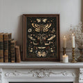 Butterfly canvas poster in multicolor pastoral style