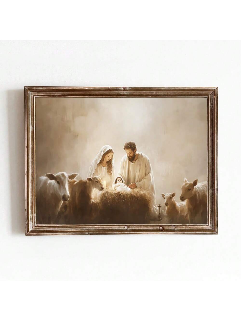 Enhance your holiday decor with this Vintage Nativity Scene Canvas Print featuring Baby Jesus. Crafted to evoke timeless warmth, this elegant wall art brings a serene and devotional atmosphere to any space. Ideal as a meaningful Christmas gift for her, it beautifully captures the spirit of the season and adds classic charm to your home.