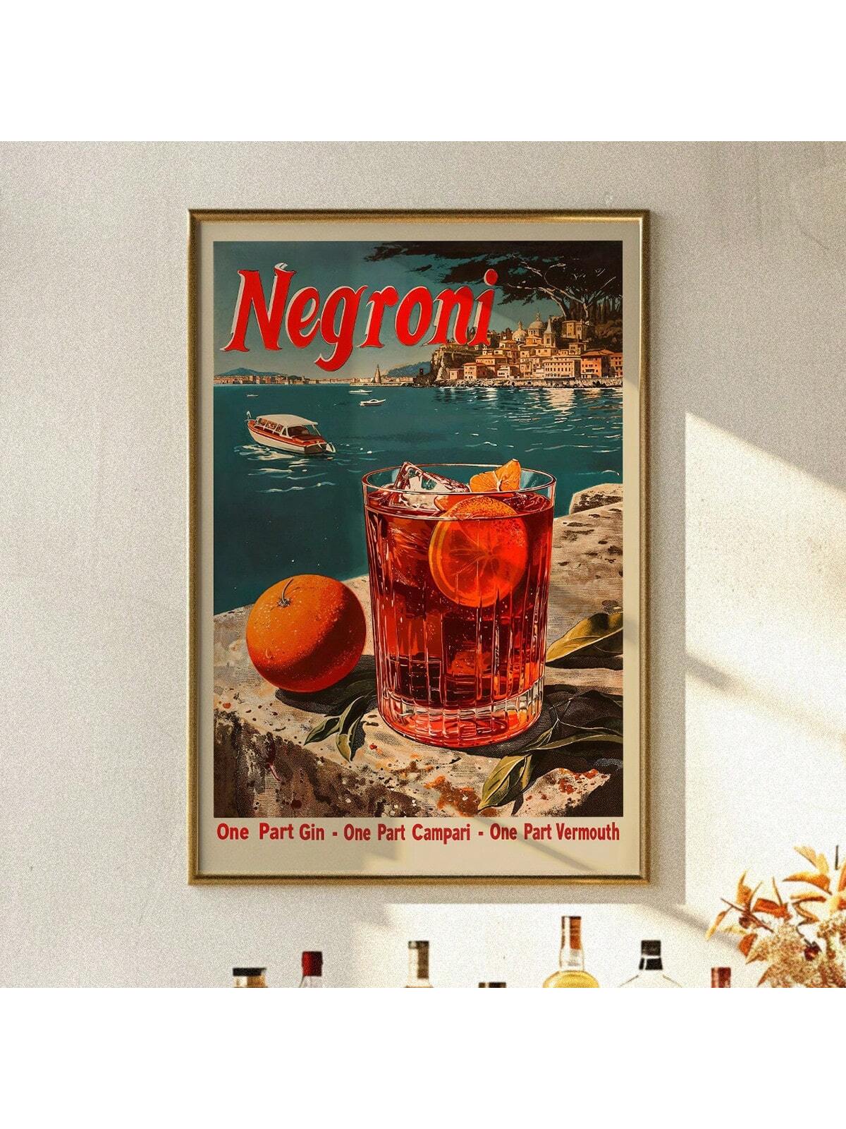 Celebrate classic cocktail culture with this Vintage Negroni Cocktail Poster, a perfect addition to any home bar or lounge. Featuring retro-inspired design elements, this wall art captures the timeless elegance of the Negroni, enhancing your decor with a sophisticated, nostalgic touch. Crafted for enthusiasts who appreciate both style and spirit, it brings a refined ambiance to your space while honoring a beloved cocktail tradition.