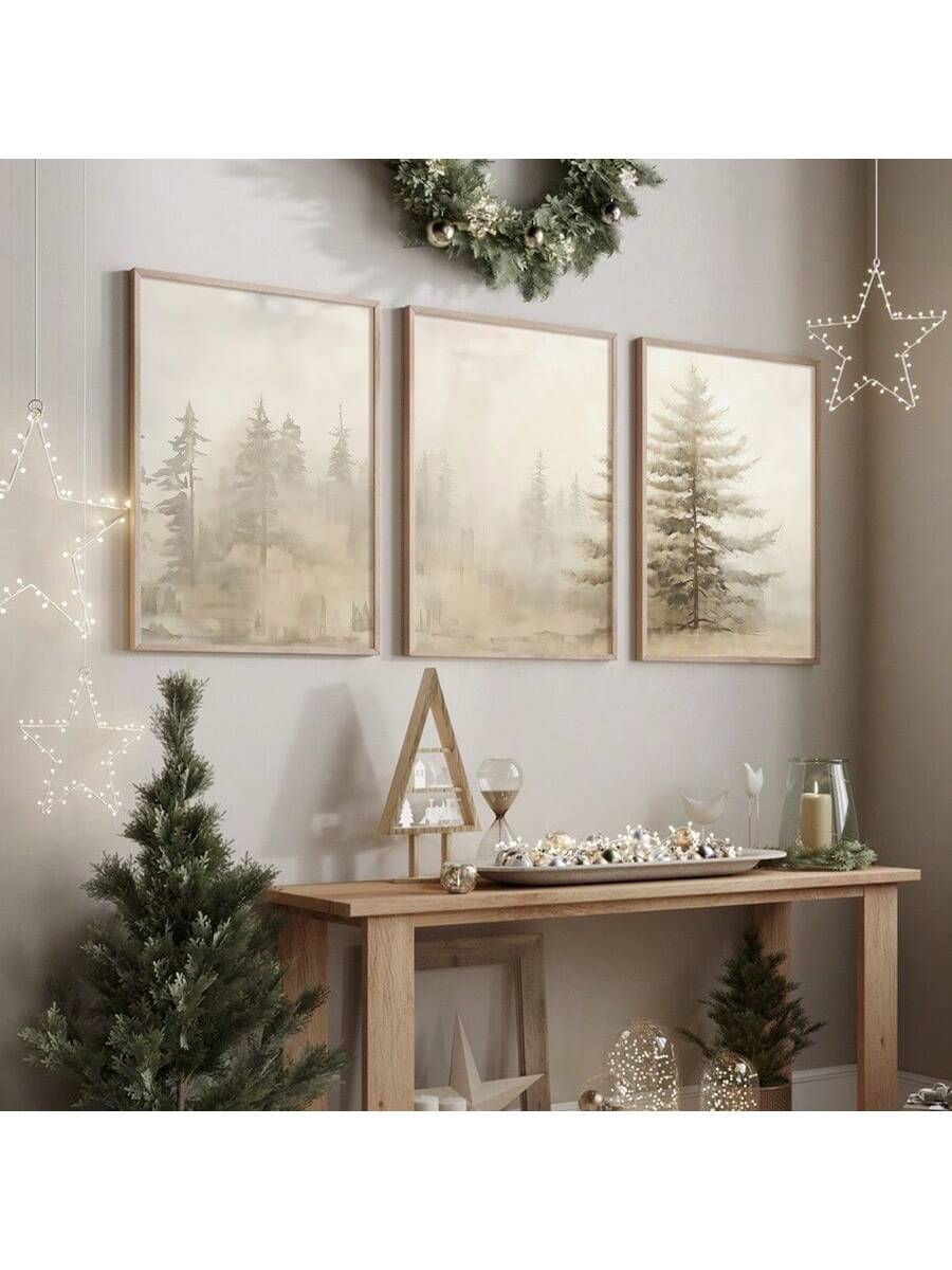Transform your space with this elegant Vintage Neutral Fir Tree Wall Art Set, designed for those who appreciate understated sophistication. Featuring minimalist Christmas imagery in warm, neutral tones, this collection seamlessly complements any interior aesthetic. Perfect for living rooms, bedrooms, and offices, each piece brings subtle seasonal charm without overwhelming your décor. The timeless design transcends holiday-only display, allowing year-round enjoyment. Ideal for creating a curated gallery wal