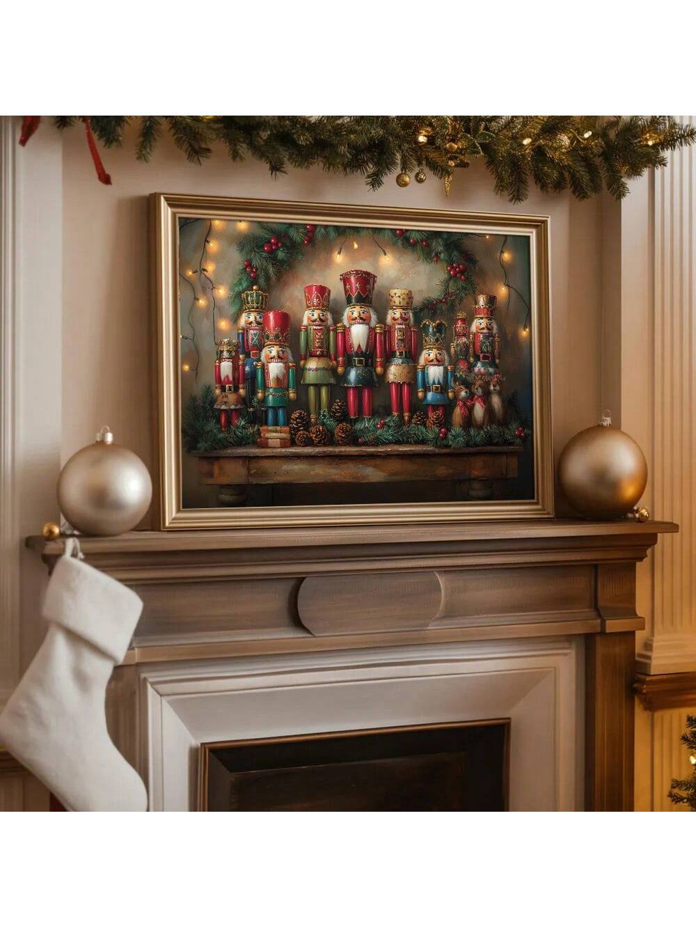 Elevate your holiday aesthetic with this striking vintage nutcracker poster, designed to complement dark academia and rustic interior styles. Featuring moody, sophisticated tones and classic holiday imagery, this wall art brings atmospheric charm to any room. Perfect for creating a curated, vintage-inspired ambiance during the festive season, it pairs beautifully with traditional decor while adding an unexpected contemporary edge. An ideal choice for collectors of nostalgic prints and those seeking to estab