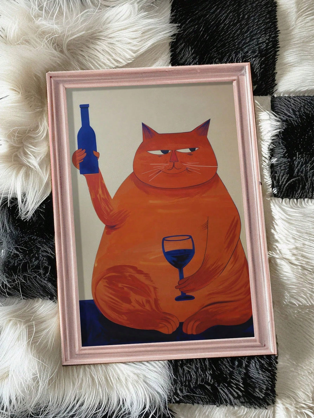 Add a touch of whimsical sophistication to your space with this Vintage Orange Cat Cocktail Art Poster. Meticulously designed with a nostalgic aesthetic, this frameless piece features a charming feline motif paired with classic cocktail imagery. The vibrant orange tones create a striking focal point in bars, kitchens, or restaurants while the high-quality print ensures lasting color retention
