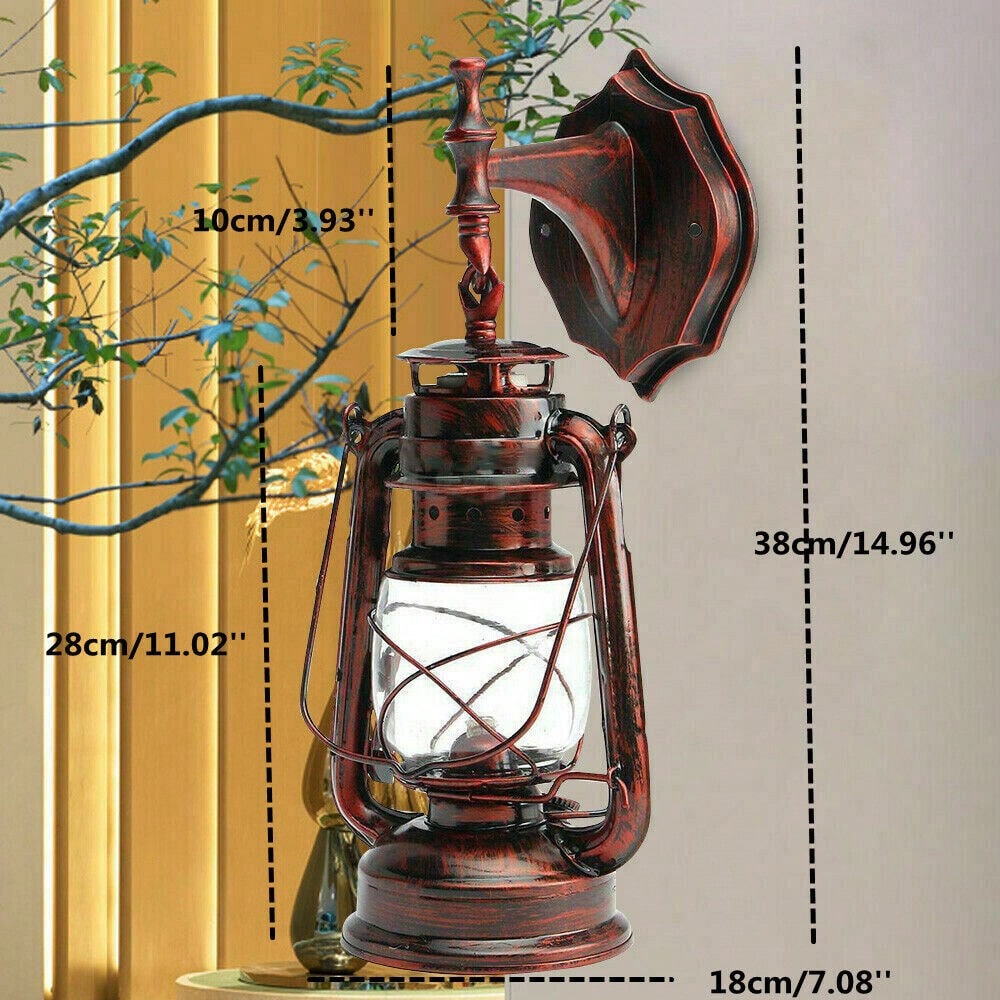 Elevate your home décor with the Vintage Outdoor Lantern Sconce Porch Light Fixture. This elegant and timeless piece adds a touch of vintage charm to any outdoor space. With its sturdy construction and classic design, this lantern not only provides ample lighting but also enhances the overall aesthetic of your home.