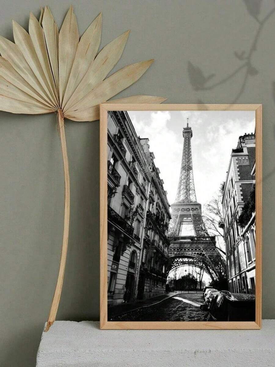 Bring timeless Parisian elegance into your home with this striking black and white canvas print featuring a girl silhouette against the iconic Eiffel Tower. Perfect for Nordic and minimalist interiors, this frameless unframed painting combines vintage charm with contemporary style. The graphic design works beautifully in dining rooms, bedrooms, or living spaces seeking sophisticated wall decor. Printed on quality canvas, this removable piece allows you to refresh your space without commitment. Transform any