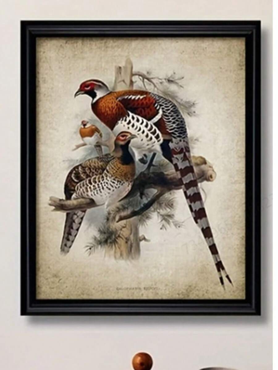 Bring timeless elegance to your space with this stunning Vintage Pheasant Canvas Art Print. Featuring rich, multicolor tones and intricate animal detailing, this modern artwork blends nature-inspired design with contemporary style. The waterproof canvas construction ensures durability and longevity, making it ideal for dining rooms, living spaces, or any room needing a sophisticated touch. Perfect as a standalone statement piece or thoughtful gift for art lovers and nature enthusiasts. Unframed for flexible