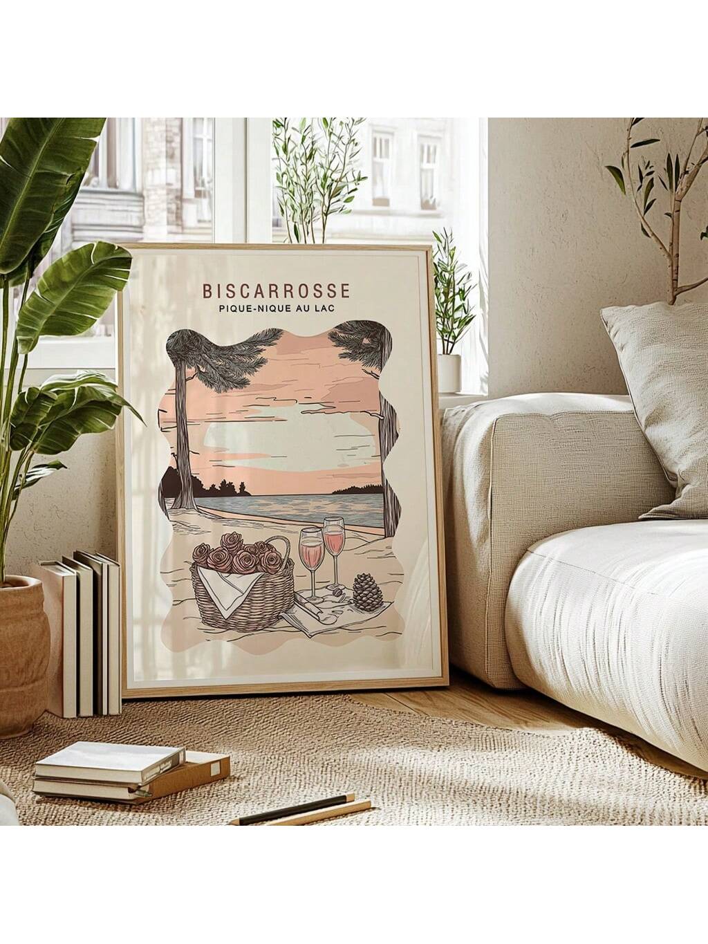 This vintage wall art print captures the nostalgic essence of a picnic at the lake. The retro design adds a cozy touch to any home decor, creating a warm and inviting atmosphere. Add a touch of nostalgia to your space and bring a sense of relaxation with this charming piece.