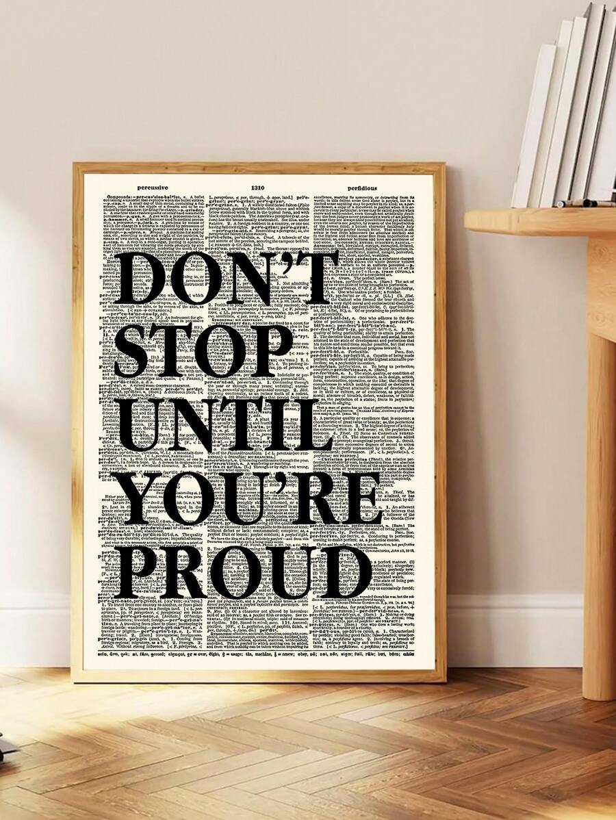 Transform your space with this vintage-inspired canvas poster, featuring timeless quotes that resonate with sophistication and style. 