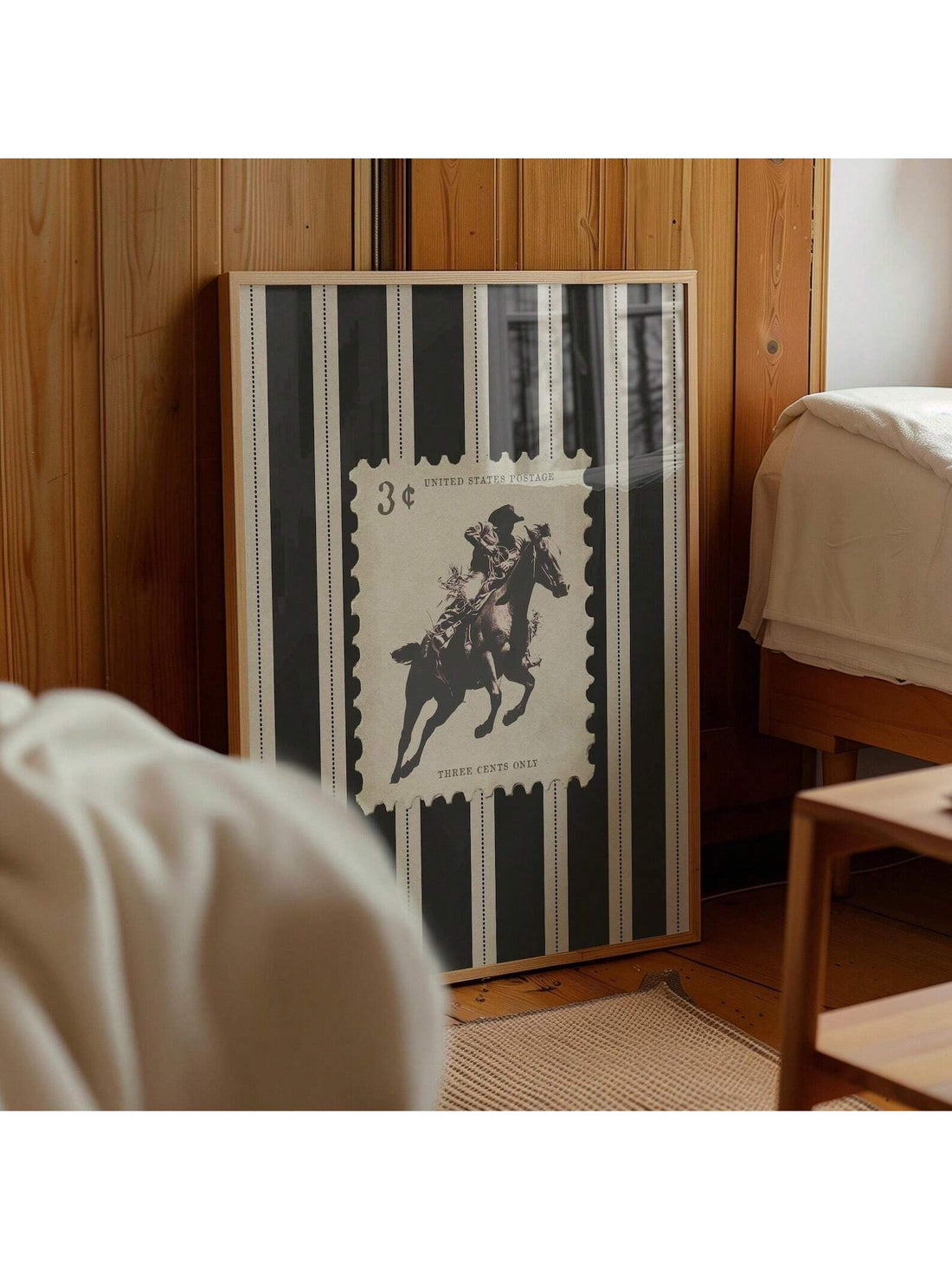 Bring authentic Western heritage into your home with this striking vintage rodeo wall art. Featuring a dynamic galloping horse rendered in classic cowboy style, this retro print captures the spirit of the American frontier with timeless appeal.