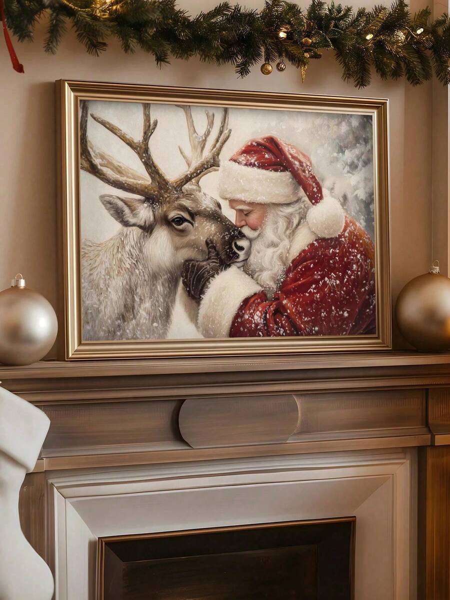 Bring timeless holiday charm into your home with this striking vintage Santa Claus portrait canvas art. Expertly rendered in classic style, this piece captures the warmth and nostalgia of traditional Christmas celebrations. The rich, detailed portraiture makes it an ideal focal point for living rooms, entryways, or festive displays. Perfect for collectors of vintage holiday décor or anyone seeking to infuse their space with authentic seasonal character. This canvas art combines artistic quality with festive