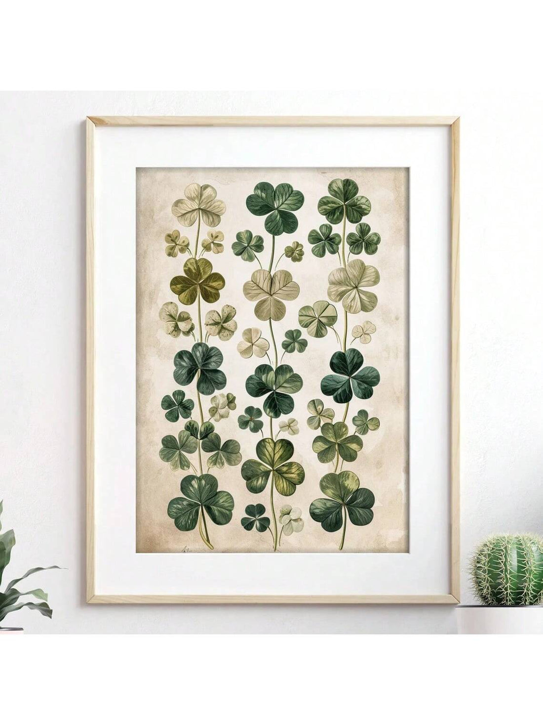 Enhance your St. Patrick's Day celebrations with our Vintage Shamrock Wall Art. This aesthetically pleasing unframed poster is perfect for adding a touch of Irish charm to any room. With its vibrant colors and intricate design, it's sure to bring good luck and festive vibes to any space.