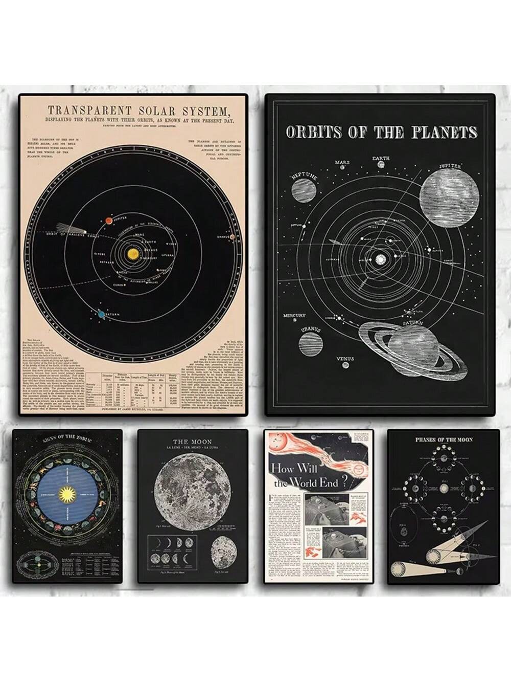 Discover the Vintage Solar System Map Canvas Art, a detailed astronomy poster featuring moon phases and planetary positions. This canvas print combines scientific accuracy with classic design, making it an ideal piece for home decoration or a thoughtful gift for astronomy enthusiasts. Its timeless vintage style adds character to any room while inspiring curiosity about the cosmos. Crafted for durability and visual appeal, this artwork brings both educational value and aesthetic charm to your space.