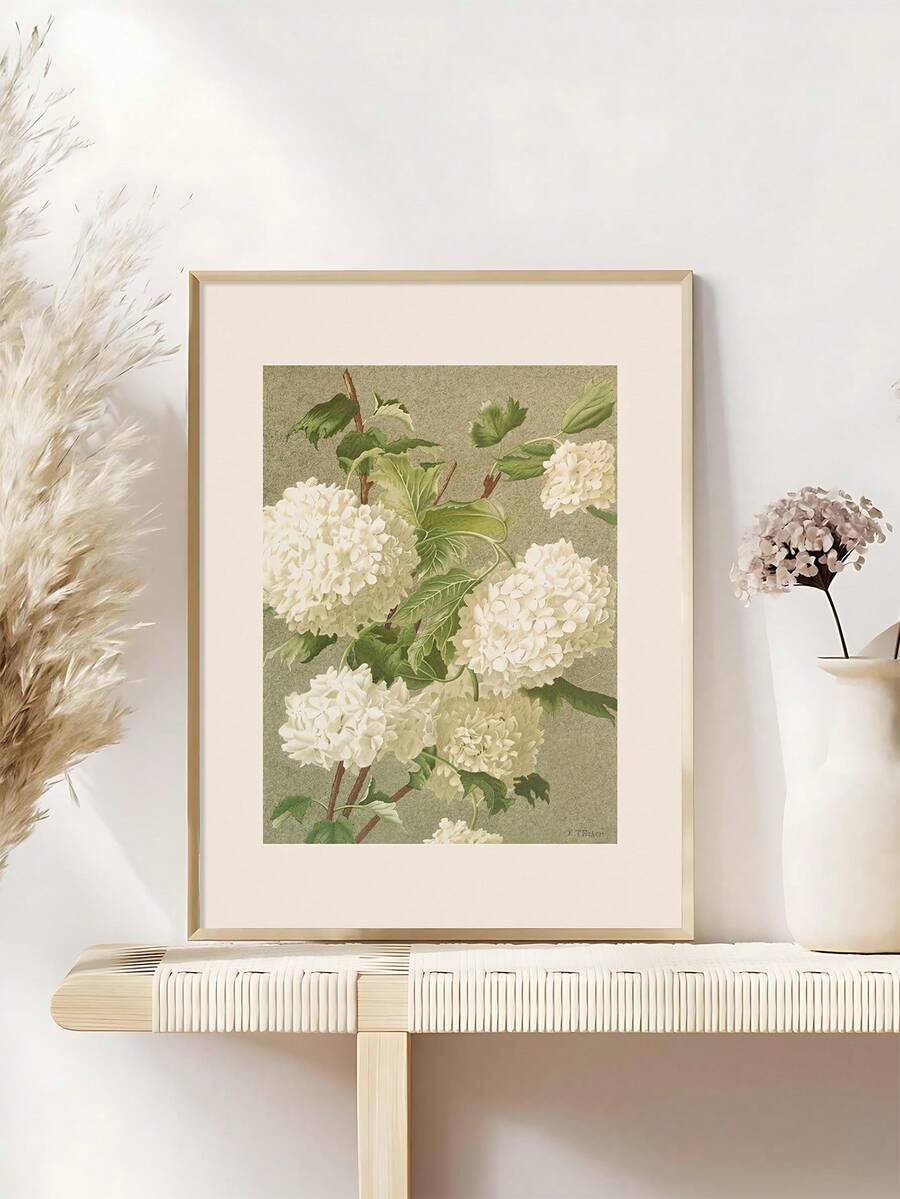 Vintage Stargazer Lily Antique Watercolor Botanical Flower Canvas Poster 
