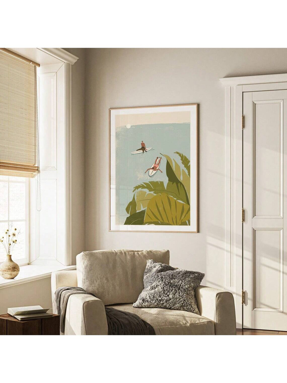 Capture the timeless spirit of coastal living with this Vintage Surf Wall Art Poster. Featuring a modern yet nostalgic sea and surf design, this unframed piece is ideal for enhancing any beach house or ocean-inspired space. Its classic aesthetic brings a refined, authentic vibe that complements both contemporary and traditional décor styles, making it a versatile addition to your home or office.