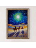 Add a touch of timeless charm to your home decor with our Vintage Three Kings Desert Adventure Canvas Print. Expertly crafted and unframed, this wall art captures the beauty and adventure of a desert journey. Enhance your living space with this unique and captivating piece.