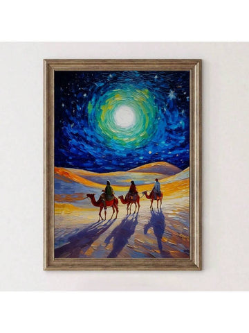 Add a touch of timeless charm to your home decor with our Vintage Three Kings Desert Adventure Canvas Print. Expertly crafted and unframed, this wall art captures the beauty and adventure of a desert journey. Enhance your living space with this unique and captivating piece.