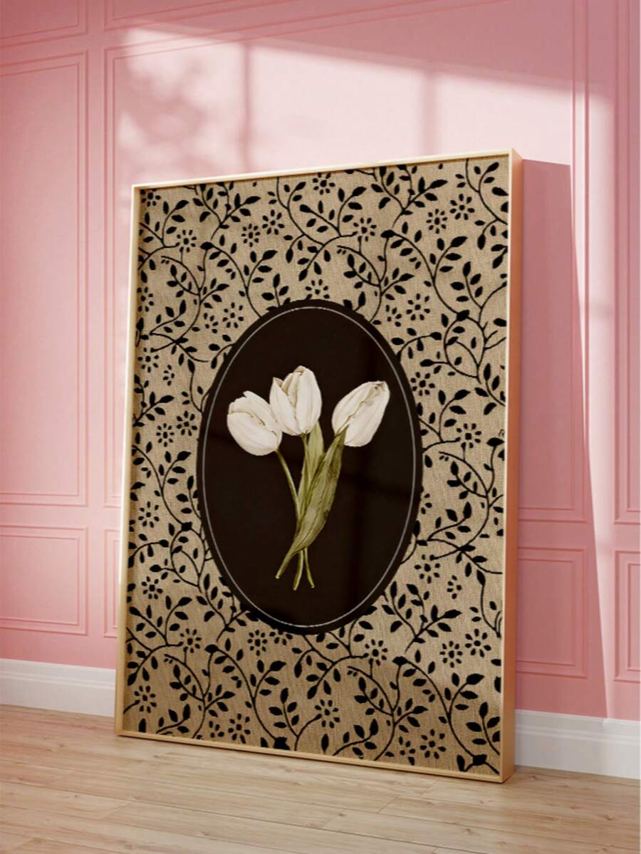 Bring timeless botanical elegance to your space with this Vintage Tulip Wall Art Print. Featuring a classic retro brown design, this unframed canvas painting showcases delicate tulip patterns that complement any room aesthetic. The waterproof canvas material ensures durability and longevity, making it perfect for living rooms, bedrooms, dorm rooms, and dining areas. Its modern interpretation of vintage botanical art adds warmth and character to your walls without overwhelming your décor. Easy to display and