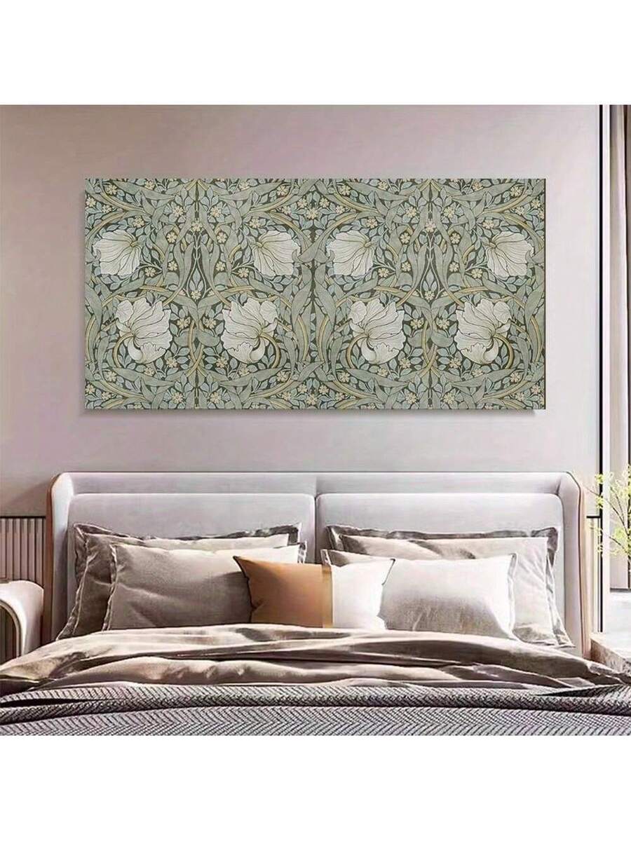 Bring timeless elegance into your space with this Vintage William Morris Canvas Art Print. Featuring a sophisticated multicolor design that blends graphic and striped patterns, this framed piece seamlessly complements modern, boho, pastorale, and Scandinavian interiors. Crafted on premium canvas with a protective frame, this art print is oil-proof, waterproof, and removable—making it perfect for any room. Whether displayed in your living room, bedroom, dining room, bathroom, or home office, it adds artistic
