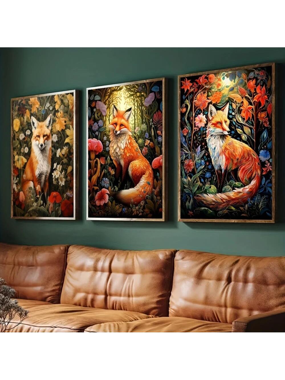 Elevate your space with the Vintage William Morris Floral and Fox Canvas Art Set, featuring three frameless panels that blend classic botanical patterns with wildlife charm. This expertly crafted set offers versatile décor for homes, offices, or cafes, adding timeless elegance and a subtle narrative to your walls. Its high-quality canvas ensures vivid detail and durability, making it a refined choice for those seeking sophisticated yet approachable art.