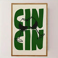Vintage Wine & Cocktail Illustration Canvas Poster 