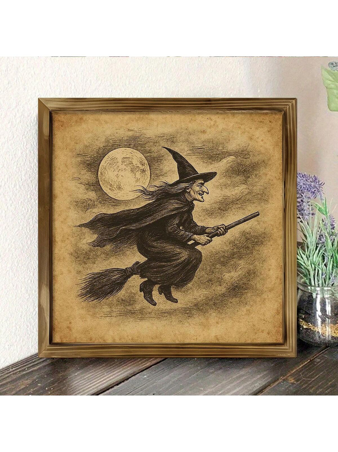 Elevate your gothic-themed space with this Vintage Witch Broomstick Wall Art. Crafted to evoke rustic charm, it serves as a distinctive Halloween decoration that blends vintage allure with dark, mystical aesthetics. Perfect for adding an authentic, eerie touch to any room seeking a sophisticated gothic ambiance.