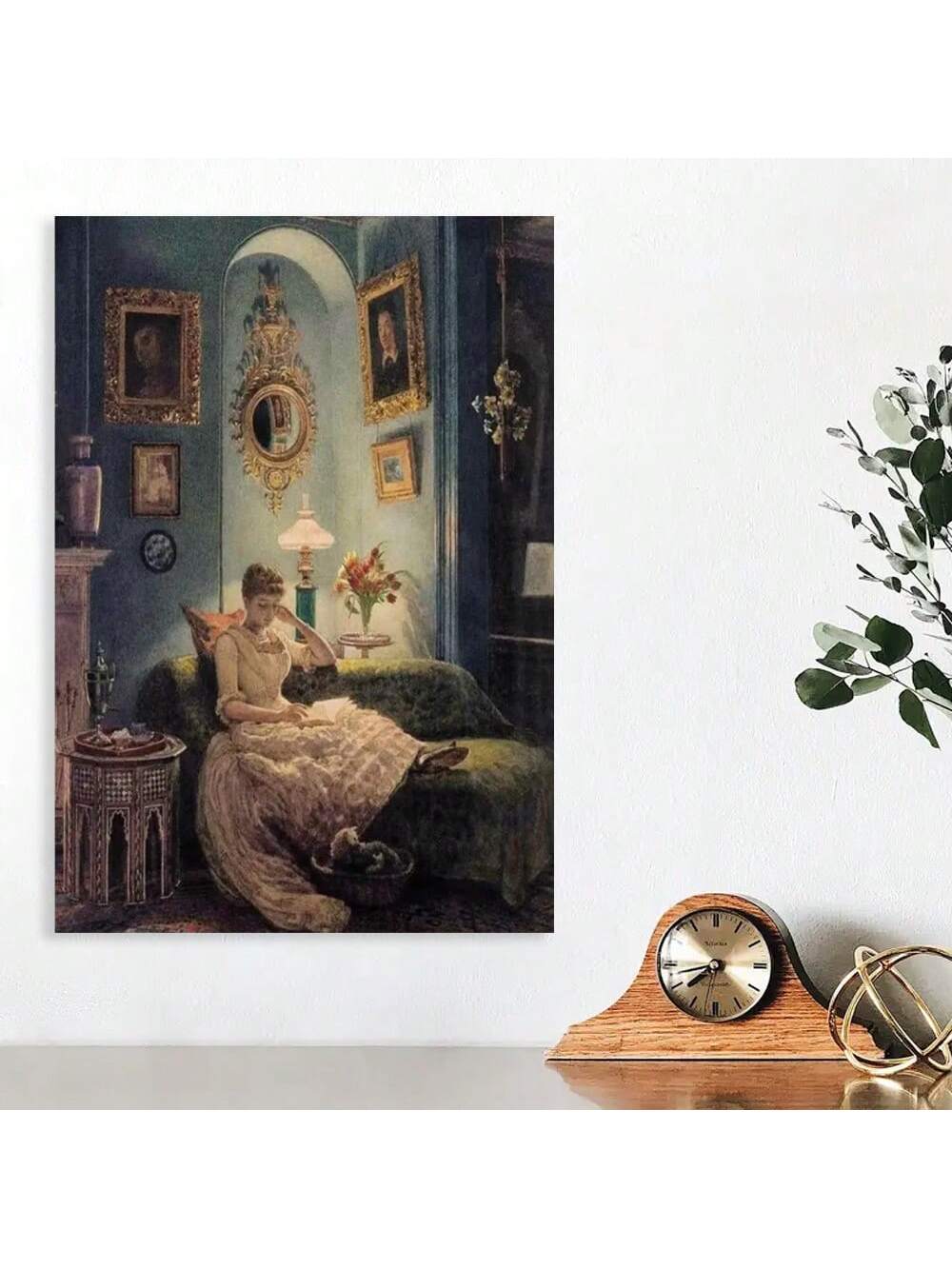 Elevate your space with this stunning Vintage Woman Reading Canvas Wall Art. With its chic design, this piece is the perfect addition to any living room, bedroom, office, or kitchen. Bring a touch of sophistication to your home with this beautiful and timeless canvas print.