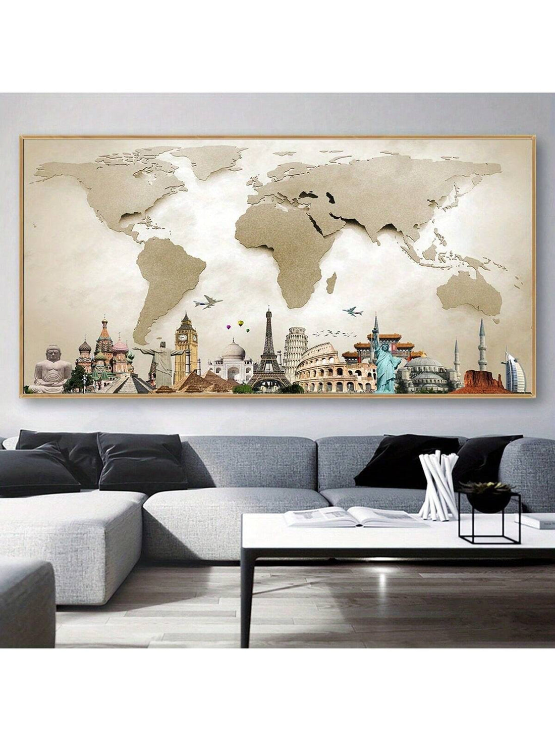 Elevate your space with this Vintage World Cityscape Canvas Poster, a sophisticated blend of art and geography. Featuring an intricate map design, it adds a timeless, cultured ambiance to modern homes and offices. Crafted for durability and visual impact, this canvas artwork serves as both a decorative focal point and a conversation starter, perfect for those who appreciate classic aesthetics with contemporary style.