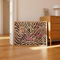 Western horse zebra-print framed wall art