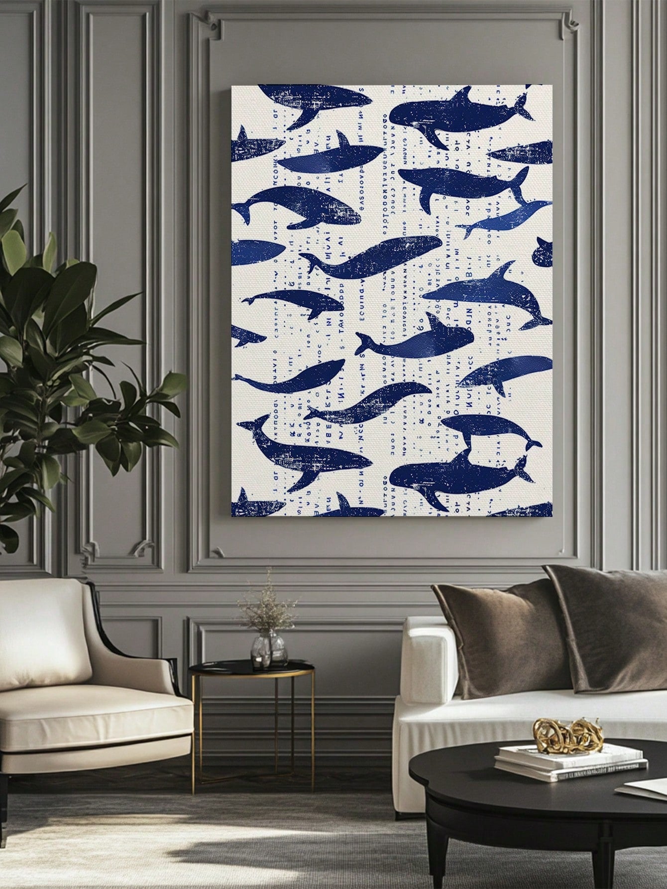 Enhance the serenity of your home décor with our Whale Wonders: Frameless Canvas Wall Art. With its vibrant and detailed design, this piece showcases the beauty of these majestic creatures and adds a touch of tranquility to any room. Elevate your space with this stunning and unique artwork.