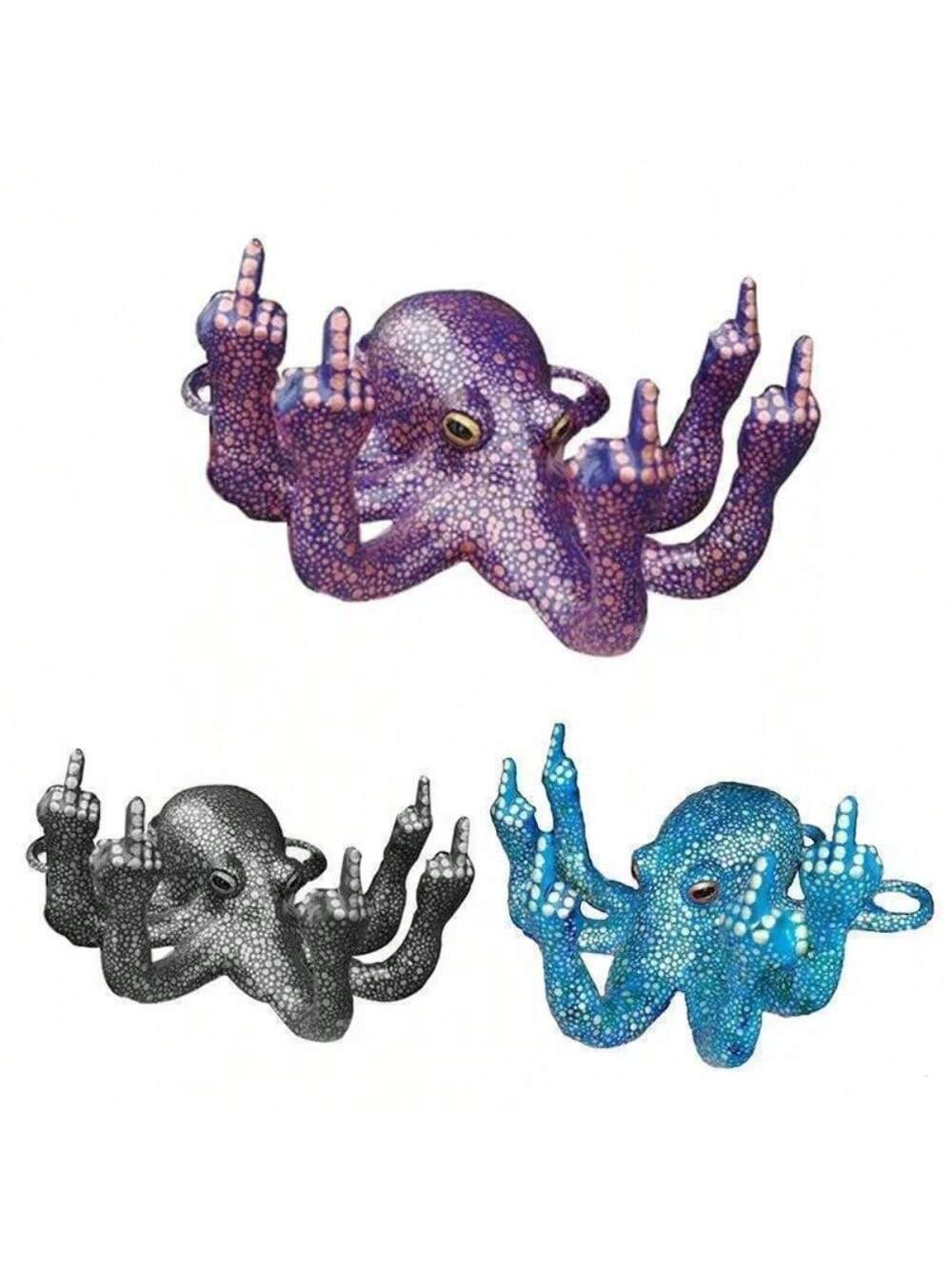 Introduce your home or garden to a whimsical touch with our Angry Octopus Resin Sculpture. This unique decorative ornament adds character and charm to any space with its playful design. Made of high-quality resin, this sculpture is durable and versatile, making it a perfect addition to your decor.