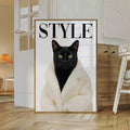 Bring playful charm to any space with this whimsical black cat art poster. Perfect for cat lovers and humor enthusiasts, this frameless canvas features a modern design that works beautifully in bedrooms, living rooms, and offices. The waterproof canvas material ensures durability and easy maintenance, making it ideal for any environment. Simply hang and enjoy instant personality and warmth in your décor.