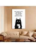 This charming Whimsical Black Cat Canvas Poster is the perfect addition to any bathroom or home décor. Featuring a quirky black cat in a playful pose, this canvas poster will add a touch of whimsy to any space. Made from high-quality materials, it is both durable and visually appealing.