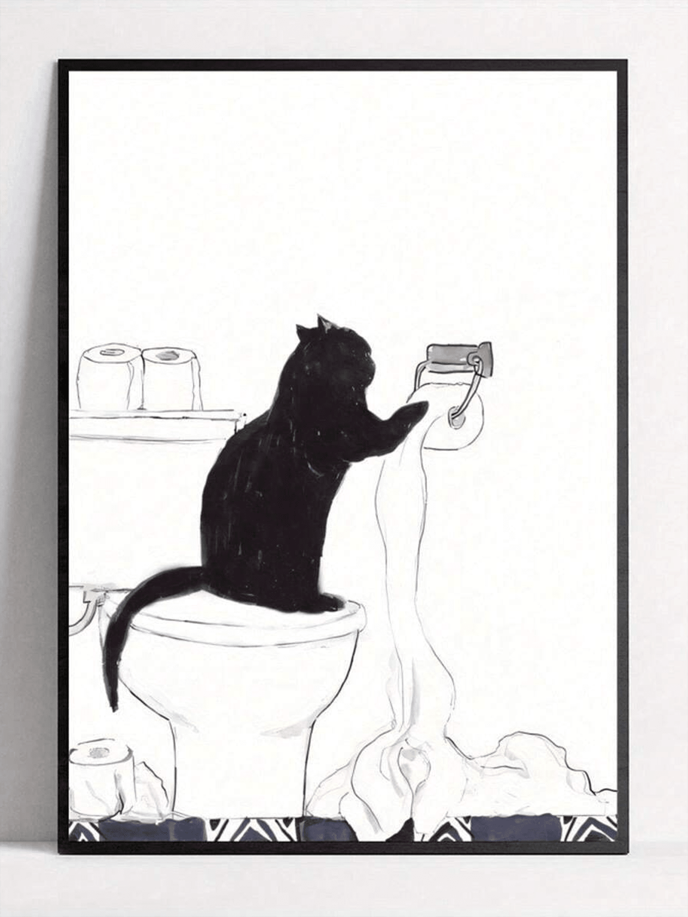 This Whimsical Black Cat Canvas Poster is the perfect addition to any cat lover's wall. Made with high-quality materials, this poster features a unique and playful design that will add character to any room. Show off your love for cats with this charming piece of wall art.