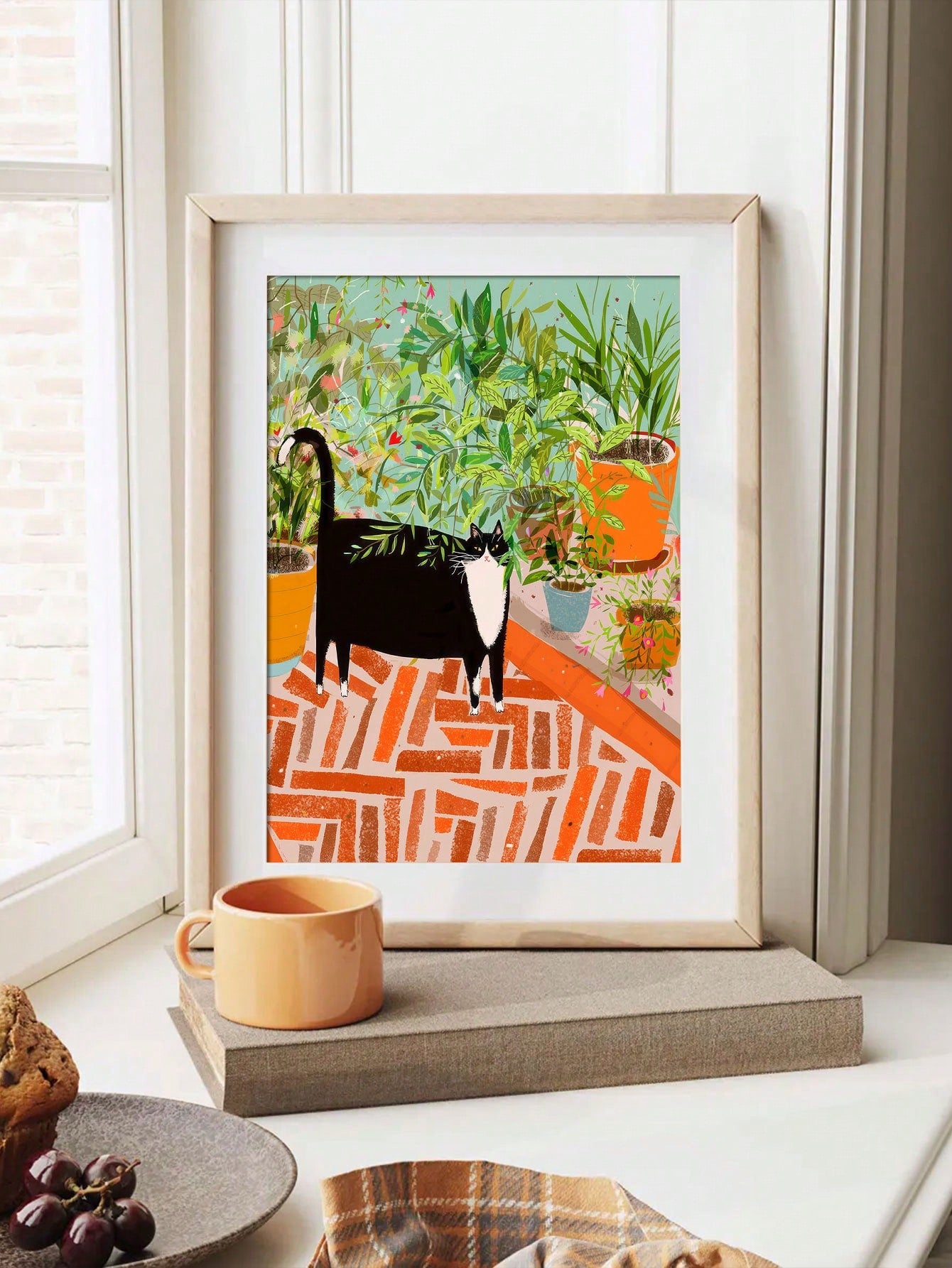 Add a little whimsy to any room with this Anime-inspired canvas art print. Featuring a black cat and a houseplant, this playful print is perfect for cat lovers and plant enthusiasts alike. The high-quality canvas ensures vibrant colors and long-lasting durability. Elevate your décor with this unique, eye-catching piece.