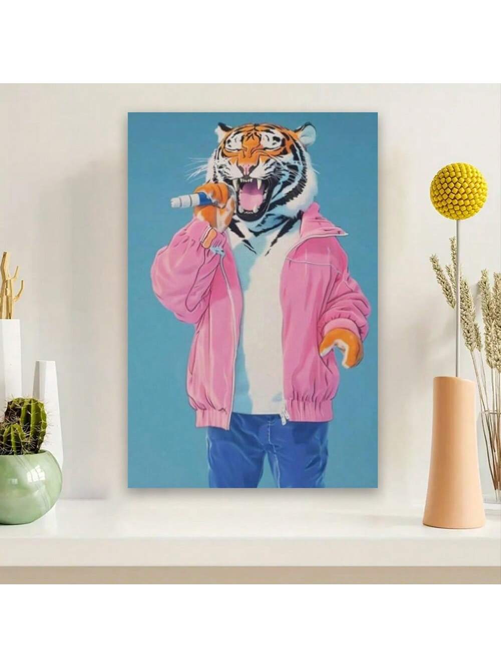 Transform your space with this striking Whimsical Blue Anime Tiger Poster. Expertly crafted on premium canvas, this distinctive wall art combines vibrant blue tones with anime-inspired artistry to create a focal point in any room. Perfect for adding personality to bedrooms or living spaces, this piece balances playful whimsy with sophisticated design elements that complement modern interior aesthetics.