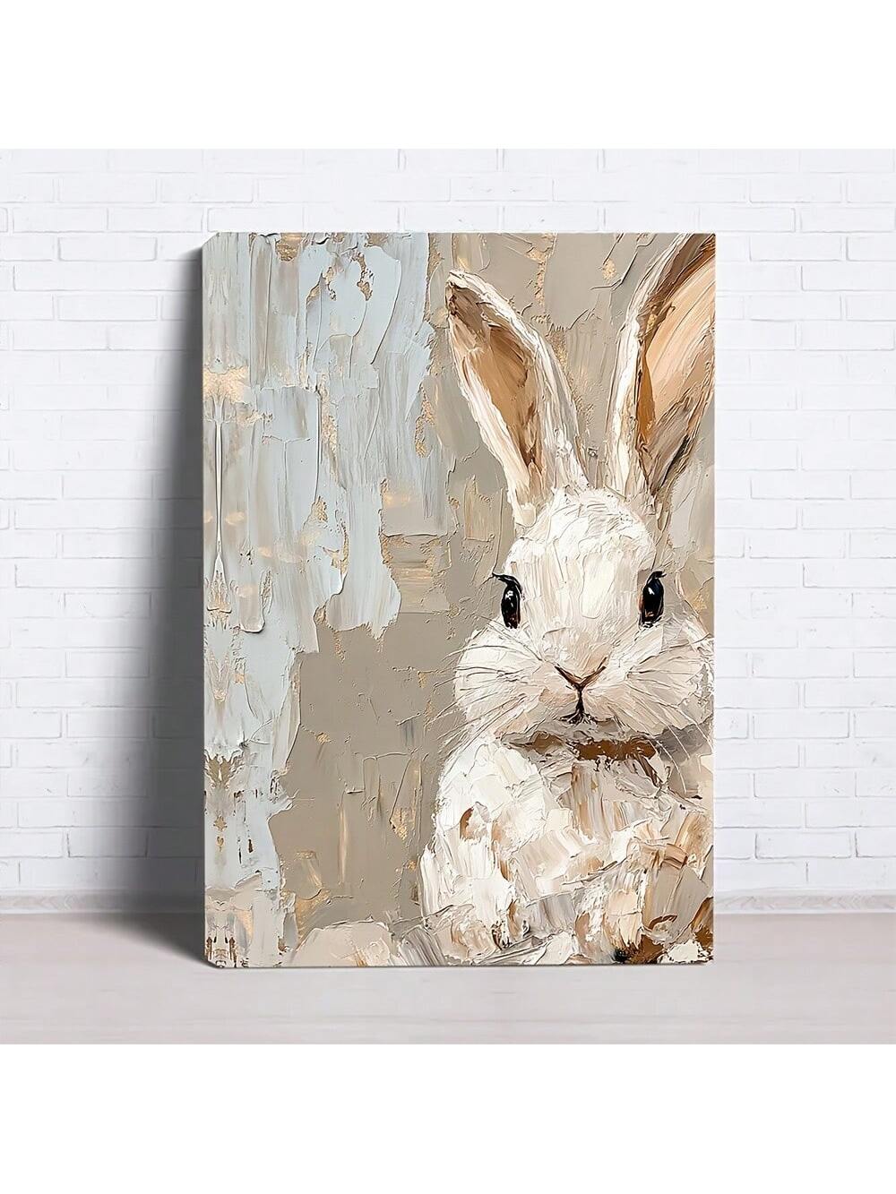 This Whimsical Bunny Canvas Print is the perfect addition to any cozy home décor. Its playful yet elegant design will add a touch of charm to any room. Made from high-quality canvas material, this print is durable and long-lasting. Bring the joy of spring into your home with this charming wall art piece.