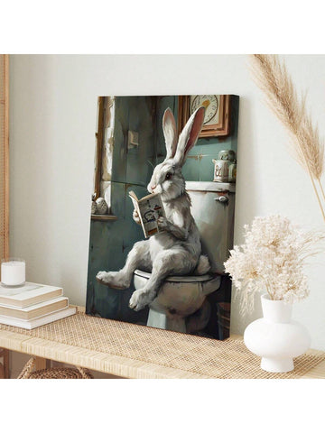 Enhance the charm of your home or office with our Whimsical Bunny Reading Newspaper Canvas Art. This high-quality piece is perfect for adding a touch of whimsy to any room. Made with durable canvas and vibrant colors, it's a delightful decoration for any space.