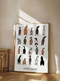 This Whimsical Cat Butt Canvas Poster is the perfect addition to any cat lover's wall art collection. Made with high-quality canvas, this poster features a playful and charming depiction of a cat's rear end. Its unique design is sure to bring a touch of whimsy to any room.