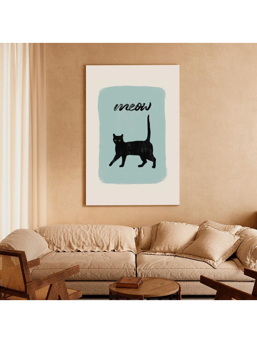 Enhance your home decor with our Whimsical Cat Quote Canvas Wall Art. Featuring a charming cat illustration and inspiring quote, this canvas will bring a touch of whimsy and coziness to any room. Made with high-quality materials, it's the perfect addition to your cozy home.