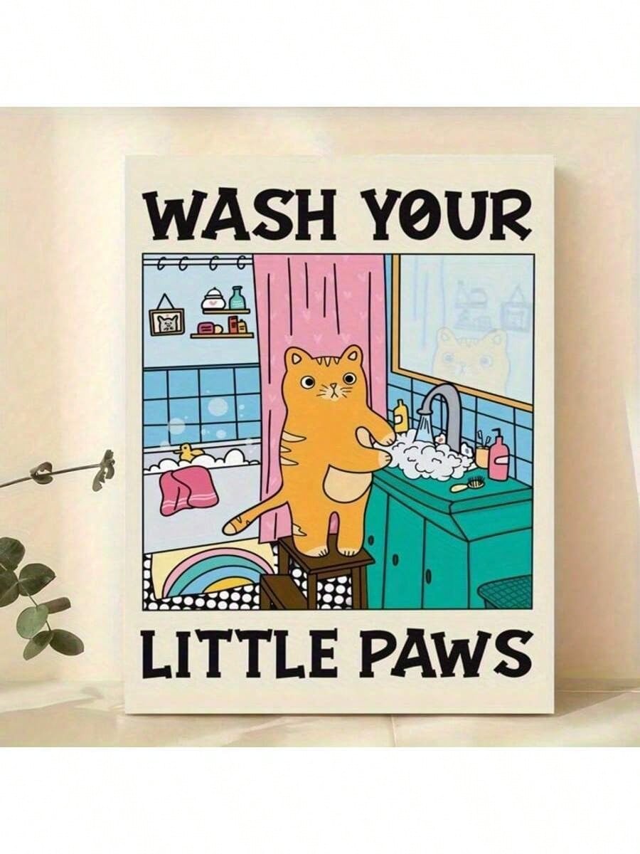 Elevate your space with this sophisticated Whimsical Cat at Sink Canvas Art Print. The playful orange feline design adds a touch of personality and warmth to any room. Expertly printed on premium canvas, this art piece serves as both a conversation starter and a refined accent for home or office environments. Perfect for cat enthusiasts and discerning art collectors alike.