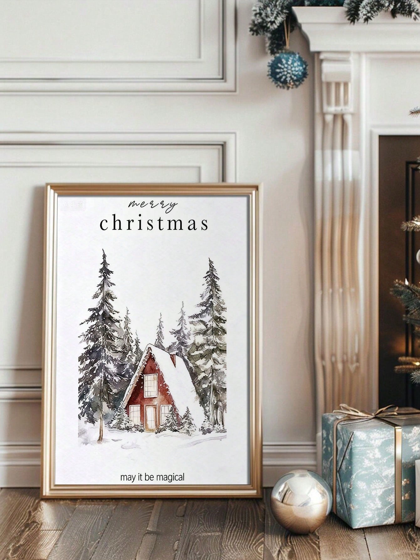 Transform your living space into a winter wonderland with this enchanting canvas art piece. Featuring a whimsical forest house nestled among snow-laden trees, this artwork captures the magic and warmth of the holiday season. The intricate details and soft color palette create a cozy atmosphere perfect for festive décor. Ideal for living rooms, bedrooms, or any space needing seasonal charm, this canvas brings timeless Christmas elegance to your home. A sophisticated choice for those who appreciate fine holid