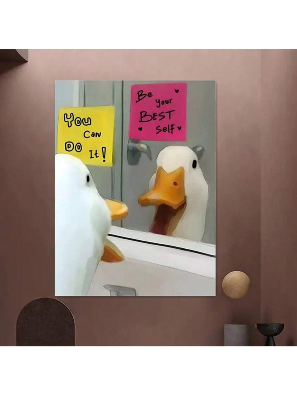 Transform any space with the whimsical charm of our Duck Canvas Art. This inspirational wall decor features a playful duck design, adding a touch of joy to any room. Made from high-quality canvas, it's durable and easy to hang for an instant upgrade to your home decor.