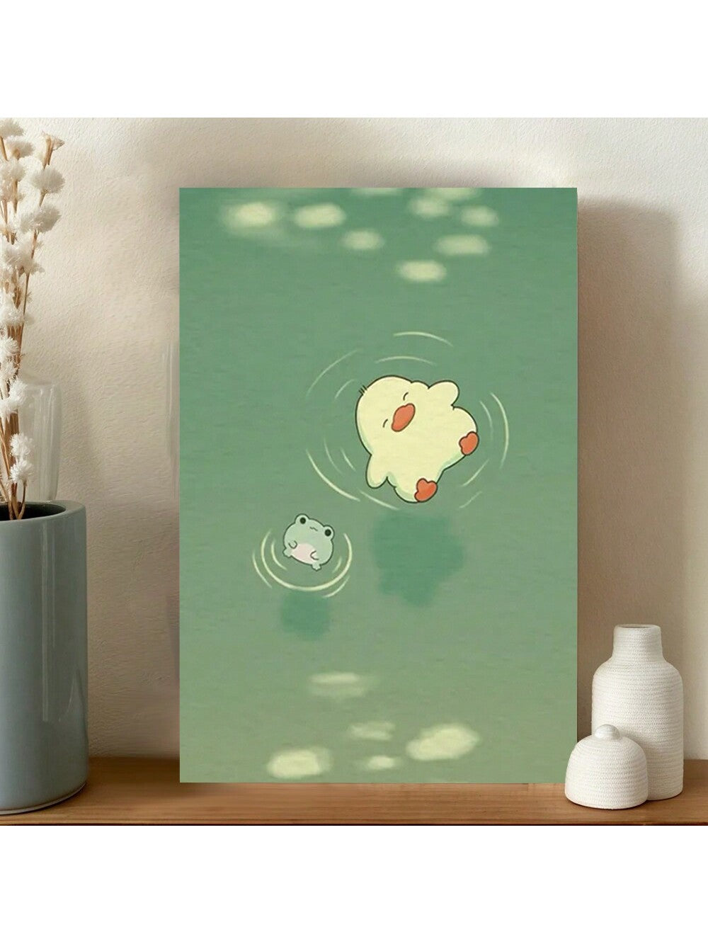 Introduce a playful touch to your space with Whimsical Duck Delight. This cute cartoon canvas wall art is perfect for adding a fun and lighthearted atmosphere to any room. Get lost in the whimsical world of this delightful piece, perfect for playrooms, nurseries, or any space that needs a touch of joy.