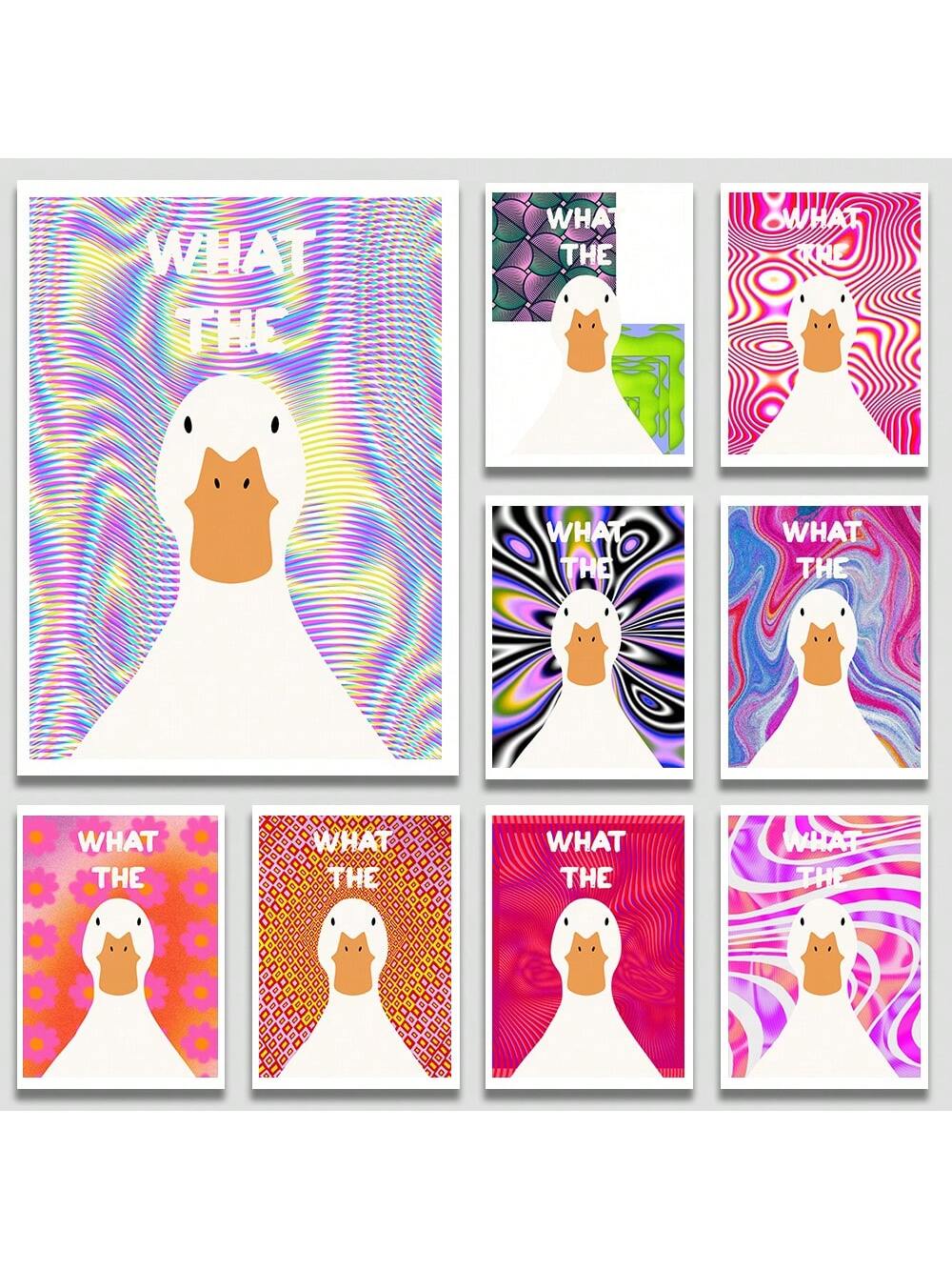 Add a touch of humor and charm to your living space with this Whimsical Duck Print Wall Art. This frameless poster features a playful duck design that effortlessly blends fun with style, making it an ideal accent for modern home decor. Its clean, frameless edges allow for versatile placement, enhancing any room without overwhelming your existing aesthetic. Perfect for those seeking a unique and lighthearted piece to brighten up their walls.