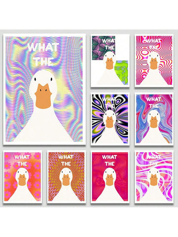 Add a touch of humor and charm to your living space with this Whimsical Duck Print Wall Art. This frameless poster features a playful duck design that effortlessly blends fun with style, making it an ideal accent for modern home decor. Its clean, frameless edges allow for versatile placement, enhancing any room without overwhelming your existing aesthetic. Perfect for those seeking a unique and lighthearted piece to brighten up their walls.